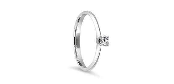 Anello Promesse Donna in Oro bianco Diamante 342 Ct TH19007 - TH19007